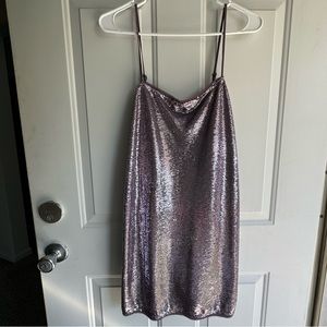 Free People Lavender Purple Sequin Mini Dress Medium
